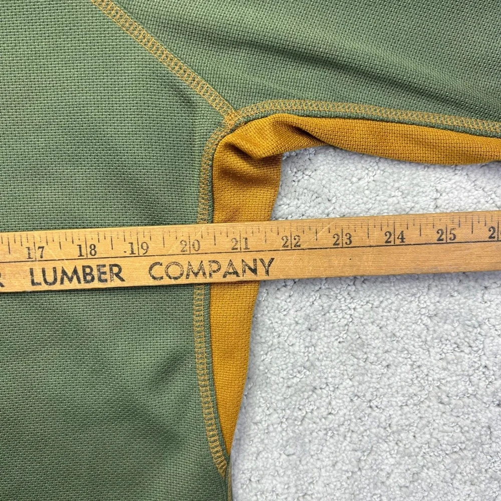 Prana Breathe Shirt Mens XL Green‎ Pullover Quarter Zip Long Sleeve Performance